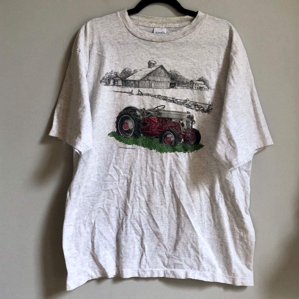 Vintage 1990s Global Impressions Tractor Graphic T-Shirt